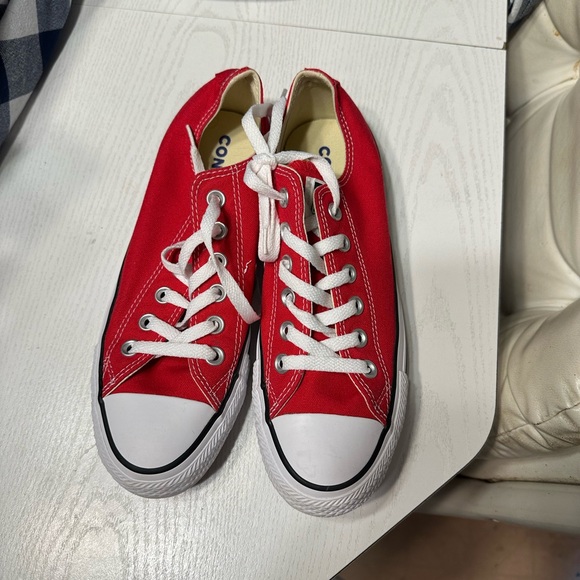 Converse Shoes - Converse Red Low-Top Sneakers
